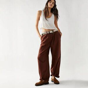 Free People Cya Later Skate Trouser Chino Pants in Brown